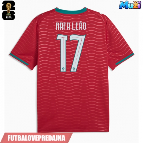 Lacne Muži Futbalové dres Portugalsko Rafael Leao #17 MS 2026 Krátky Rukáv - Domáci